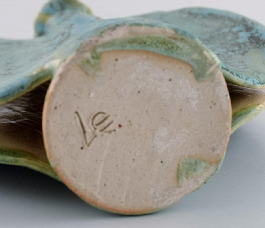 Europäischer Studio-Keramikkünstler, einzigartige Vase aus glasiertem Steingut, 1970er Jahre 1