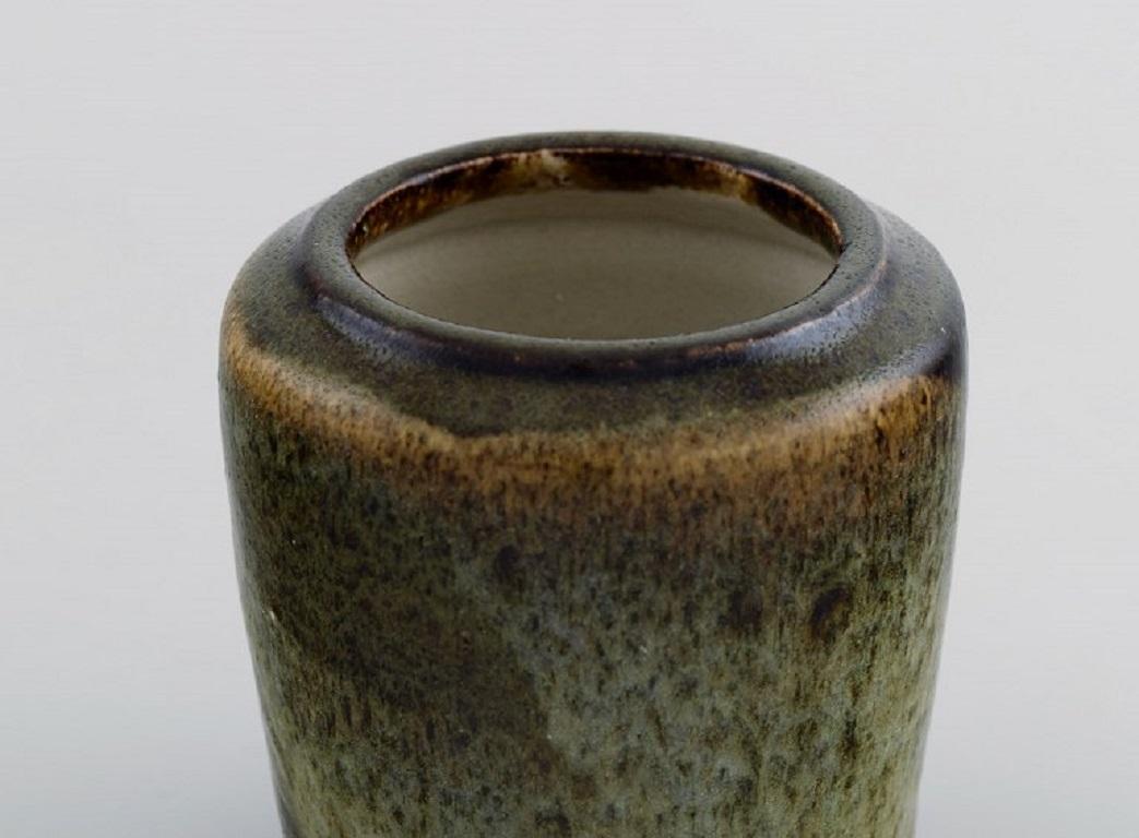 Unknown European Studio Ceramicist, Unique Vase in Glazed Stoneware, Late 20th Century For Sale