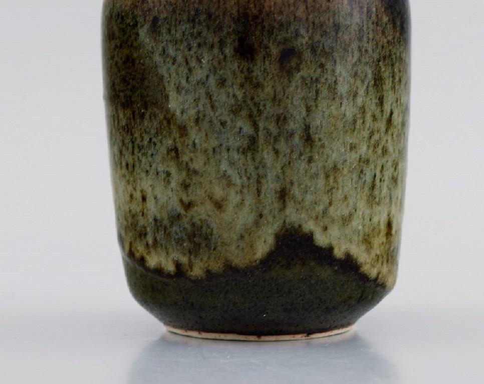 European Studio Ceramicist, Unique Vase in Glazed Stoneware, Late 20th Century For Sale 1