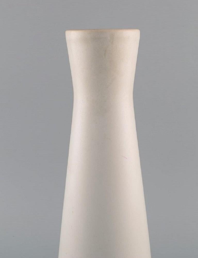 Unknown European Studio Ceramicist, Unique Vase in White Glazed Ceramics For Sale