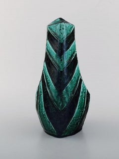 European Studio Ceramicist, Unique Vase with Striped Design, 1960s / 70s