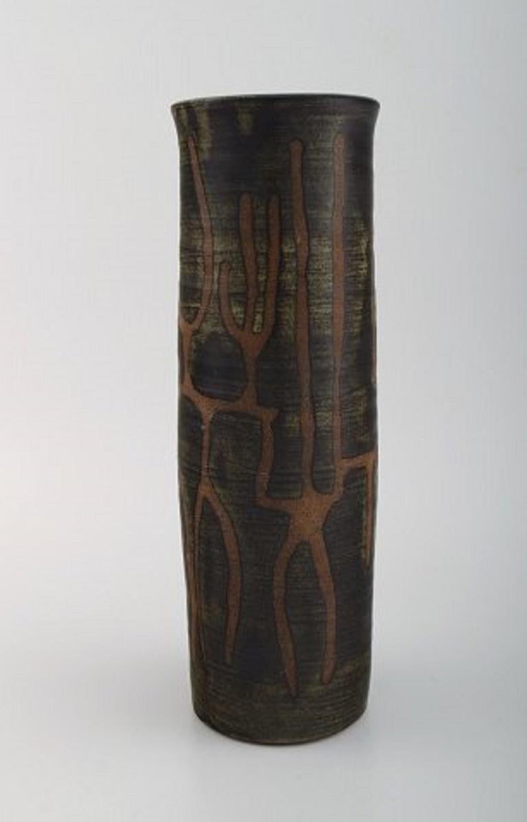 Moderne Vase European Studio Ceramicist en céramique émaillée, années 1960/70 en vente