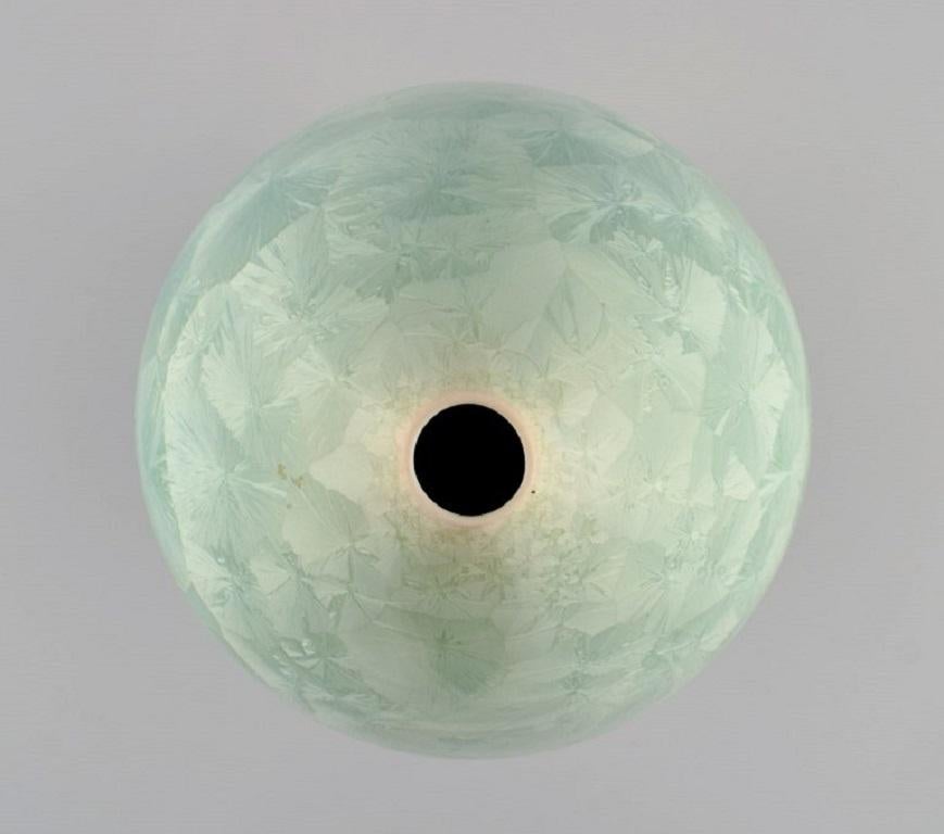 European Studio Ceramicist, Vase in Glazed Stoneware, Late 20th C For Sale 2