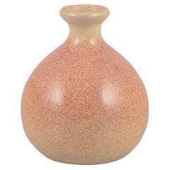 European Studio Ceramist. Ceramic vase in round shape. 1980s