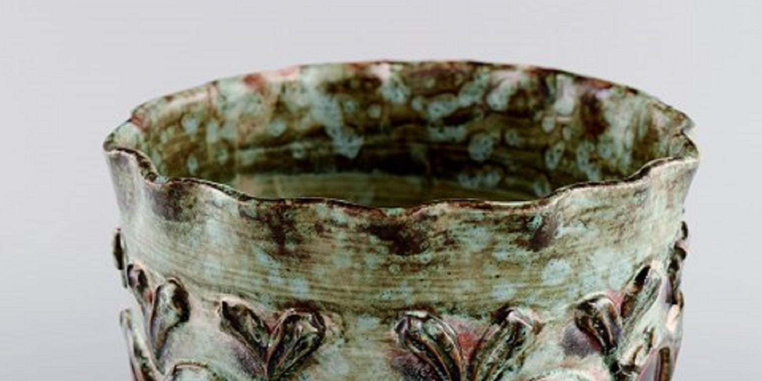 Unknown European Studio Ceramist, Flowerpot Cover in Glazed Ceramics, 1960s / 70s