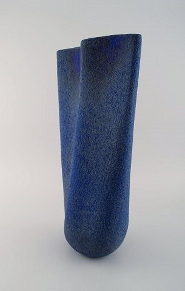 20th Century European Studio Ceramist, Large Floor Vase in Glazed Stoneware For Sale