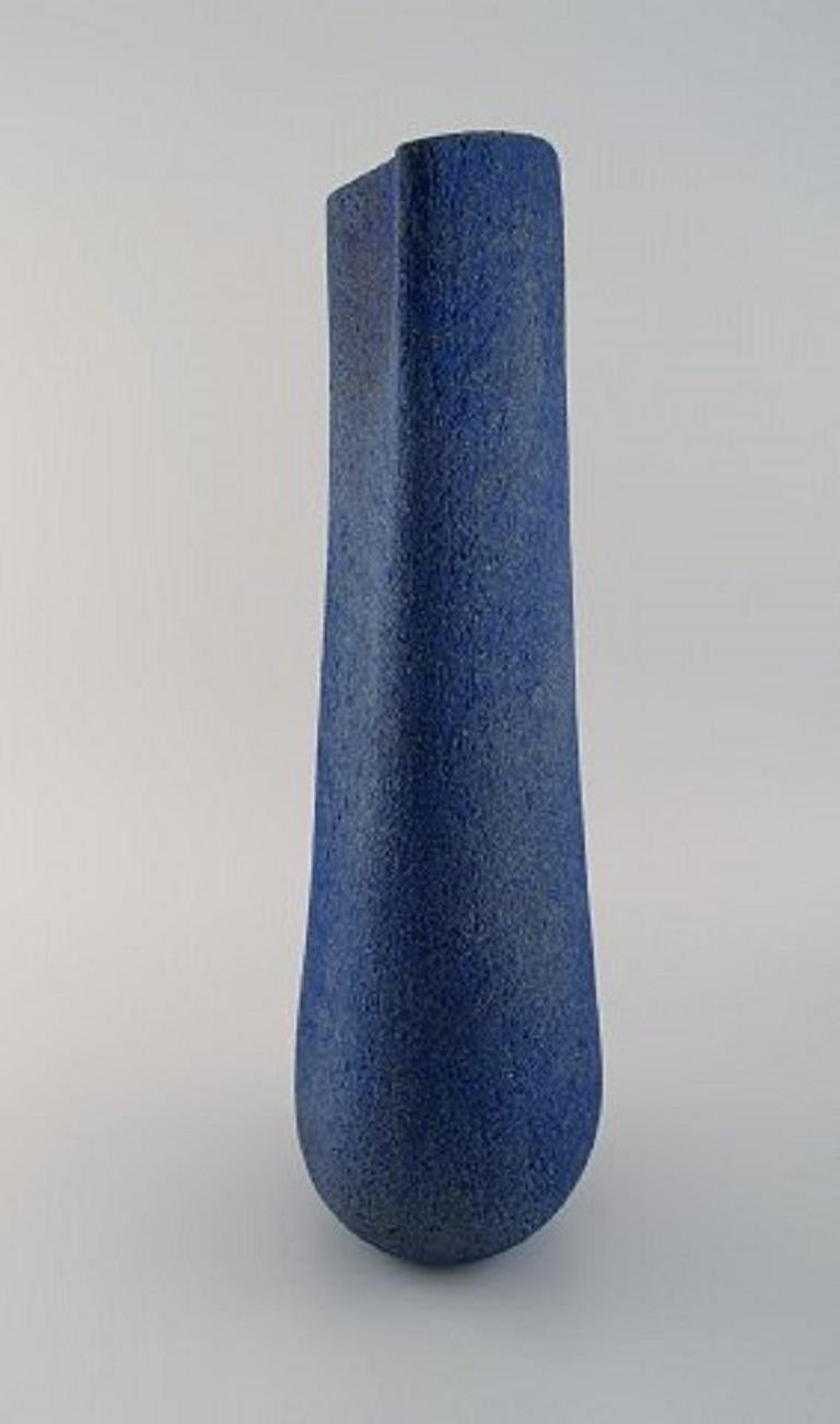 European Studio Ceramist, Large Floor Vase in Glazed Stoneware For Sale 1