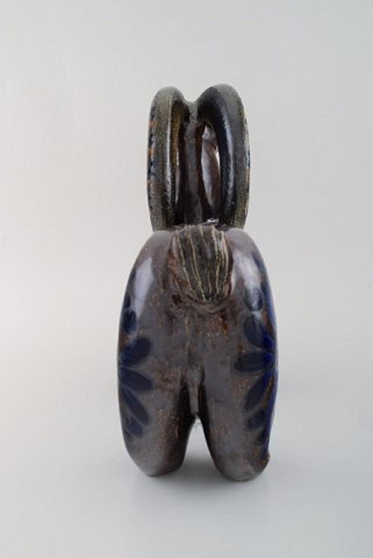 European Studio Ceramist, Large Unique Figure in Glazed Ceramics, Ram For Sale 1