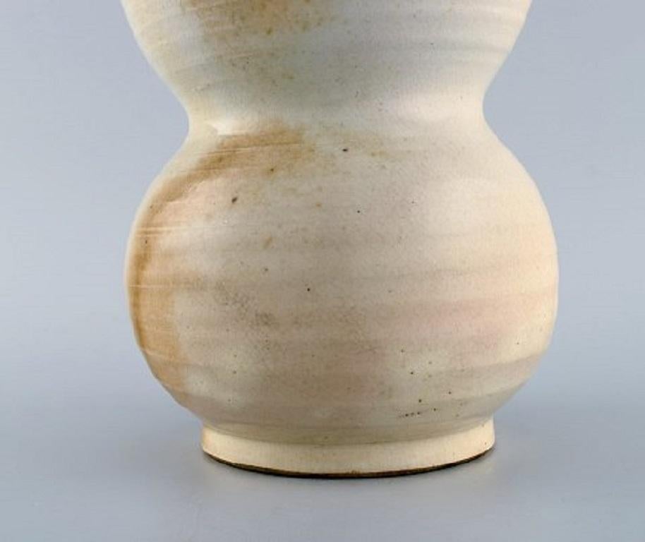 European Studio Ceramist, Large Unique Vase in Glazed Ceramics, 1980s In Good Condition For Sale In Copenhagen, DK