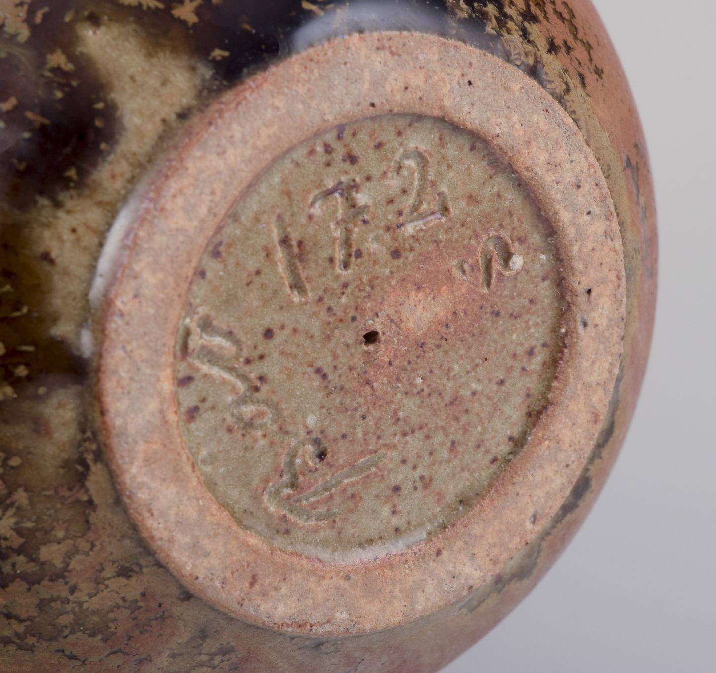 Late 20th Century European studio ceramist. Sculpture in the shape of an egg in ceramic For Sale