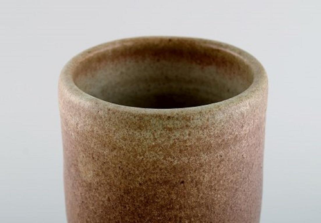 Modern European Studio Ceramist, Unique Vase in Glazed Ceramics, 1960s-1970s For Sale