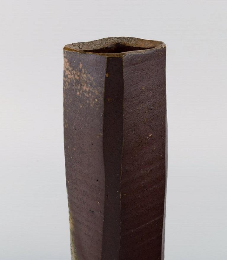 European Studio Ceramist, Unique Vase in Glazed Ceramics, 1960s In Excellent Condition In Copenhagen, DK