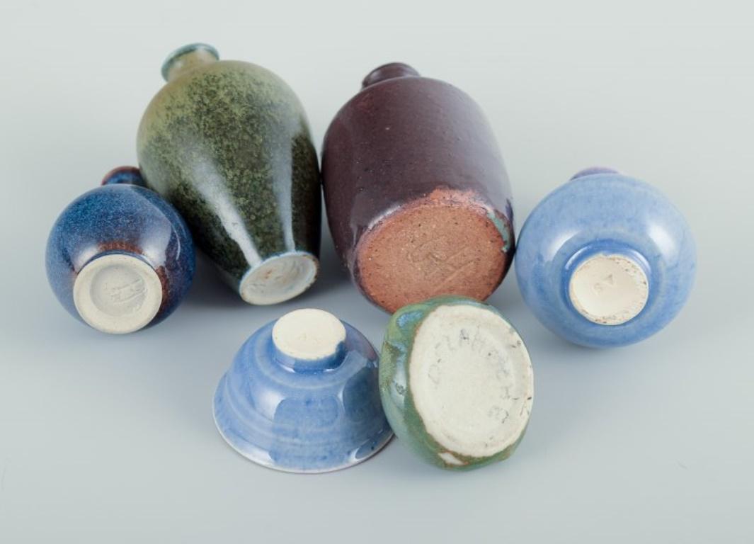 Ceramistas de taller europeos. Colección de seis miniaturas en cerámica única. Cerámico en venta