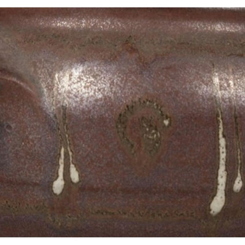 European Studio Pottery, Olla con tapa de esmalte rojo siglo XX en venta