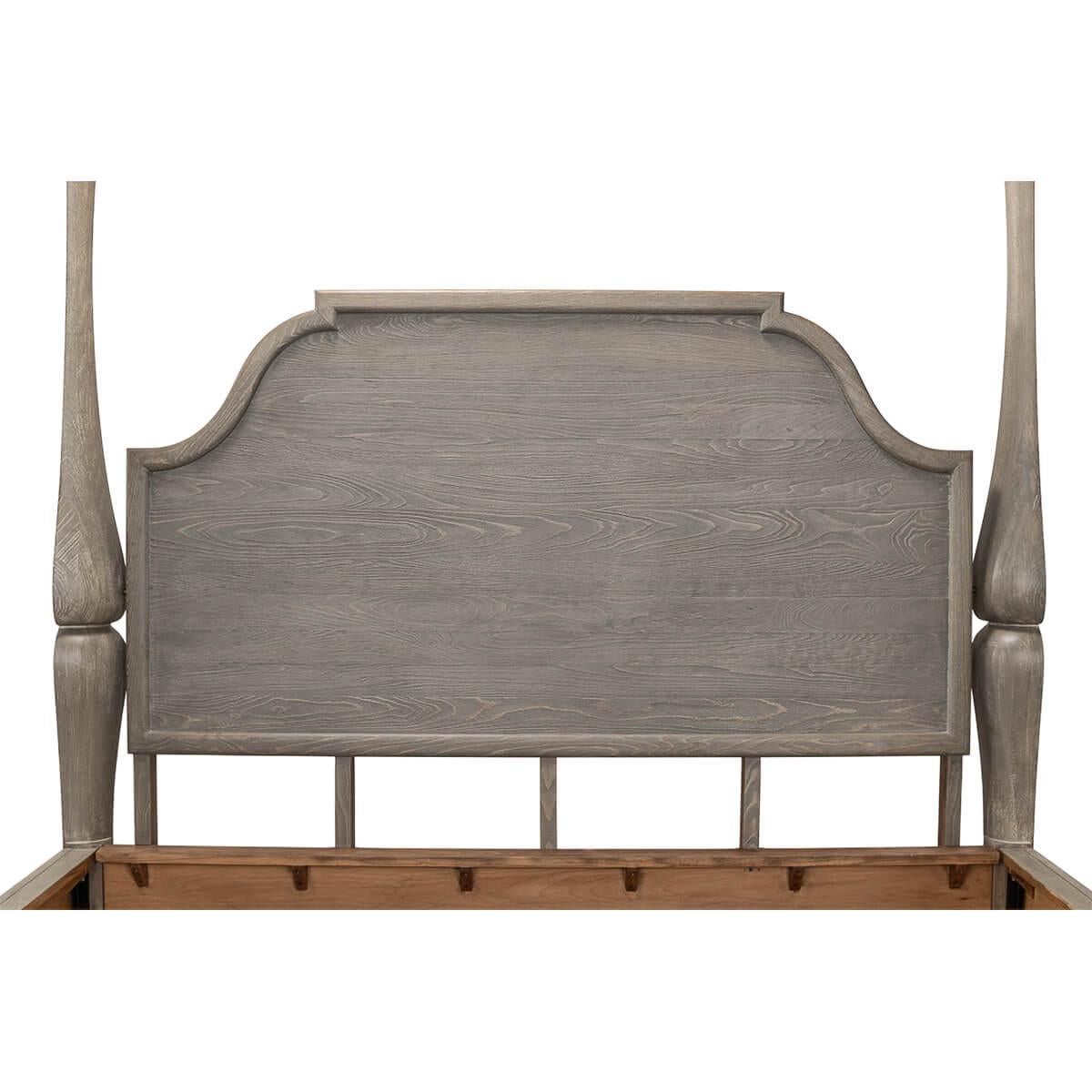 Asian European Style Canopy Bed For Sale