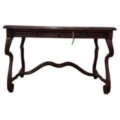 European Style Carved Walnut Writing Desk