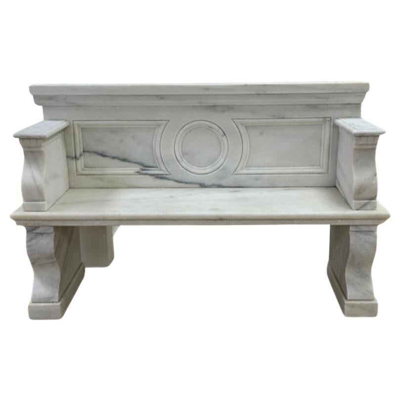 European Style Marble Garden Bench