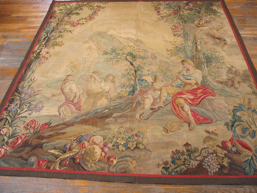 Französischer Wandteppich aus dem frühen 18. Jahrhundert ( 7' x 7'8 Zoll) -  213 x 233 cm ( ) im Angebot 4