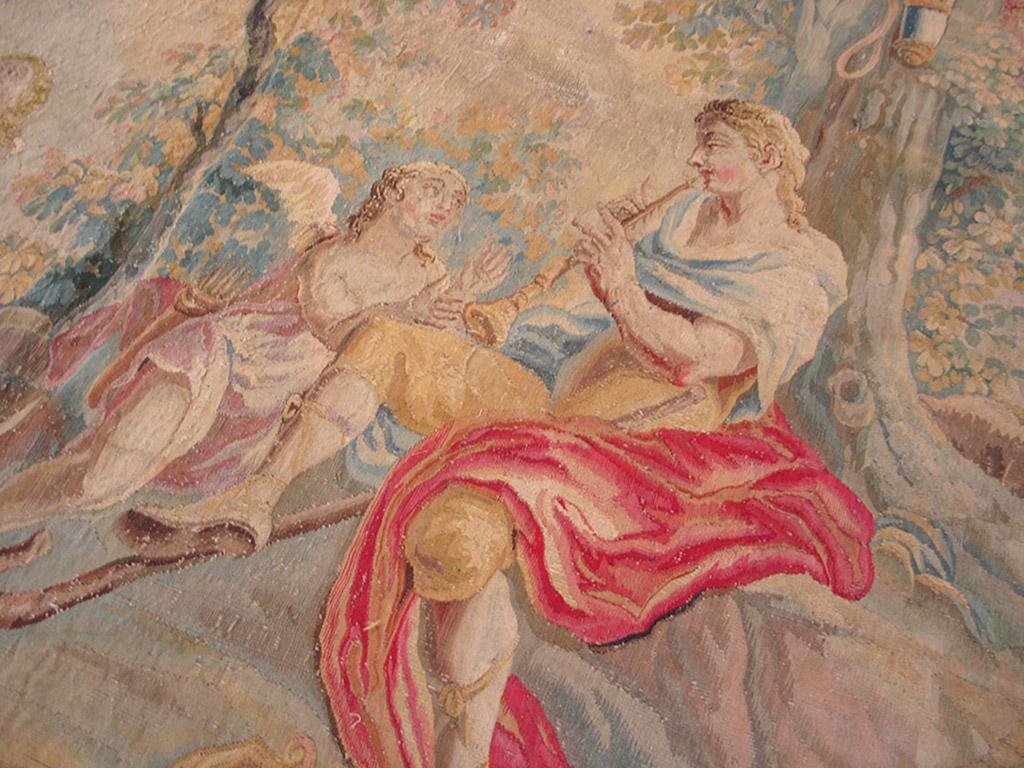 Französischer Wandteppich aus dem frühen 18. Jahrhundert ( 7' x 7'8 Zoll) -  213 x 233 cm ( ) (Handgewebt) im Angebot