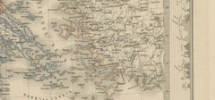 European Turkey and Greece Map – Balkans and Ionian Islands 1857