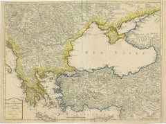 European Turkey, Moldavia and the Black Sea, Antique Map, Paris, 1807