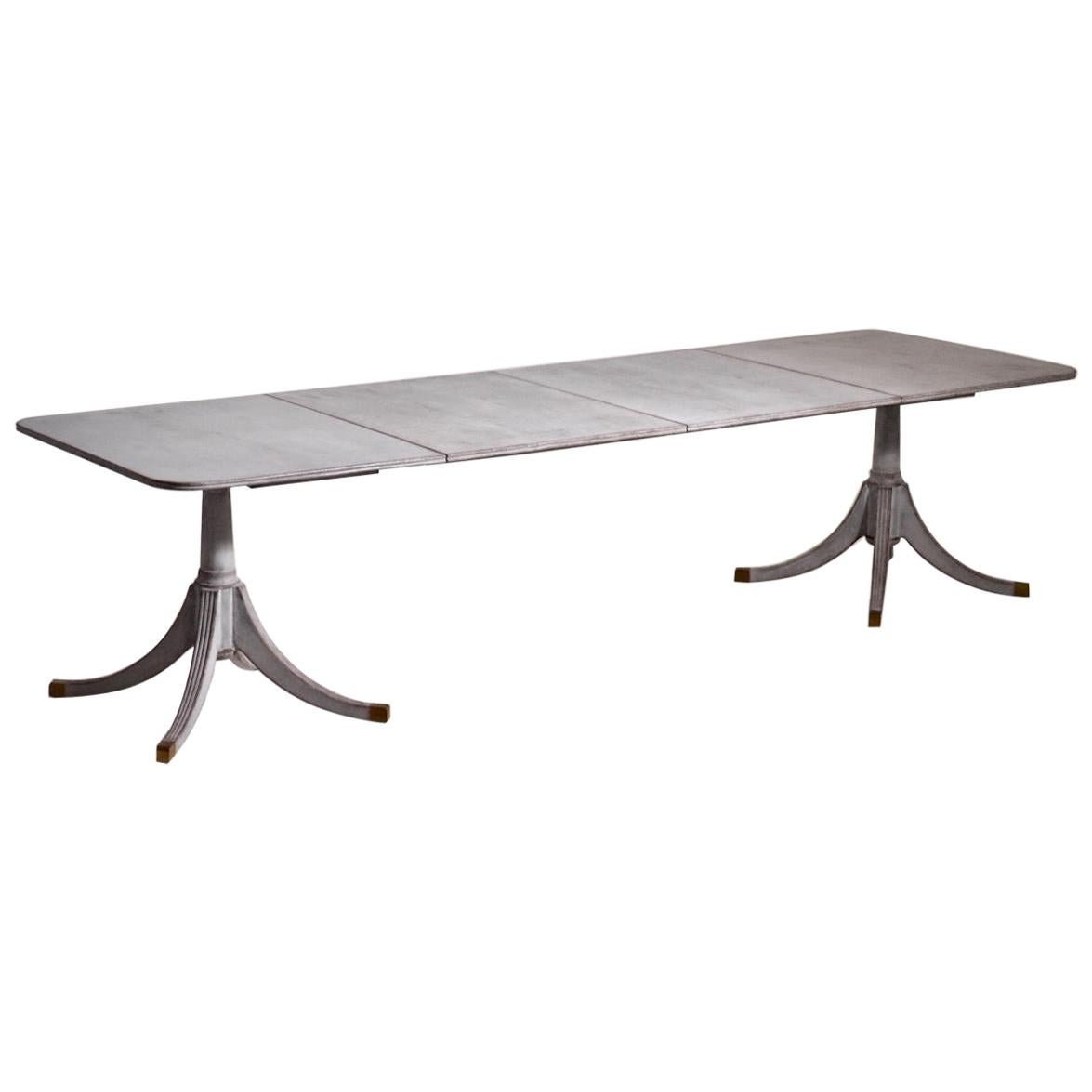 European Two-Pillar Table For Sale