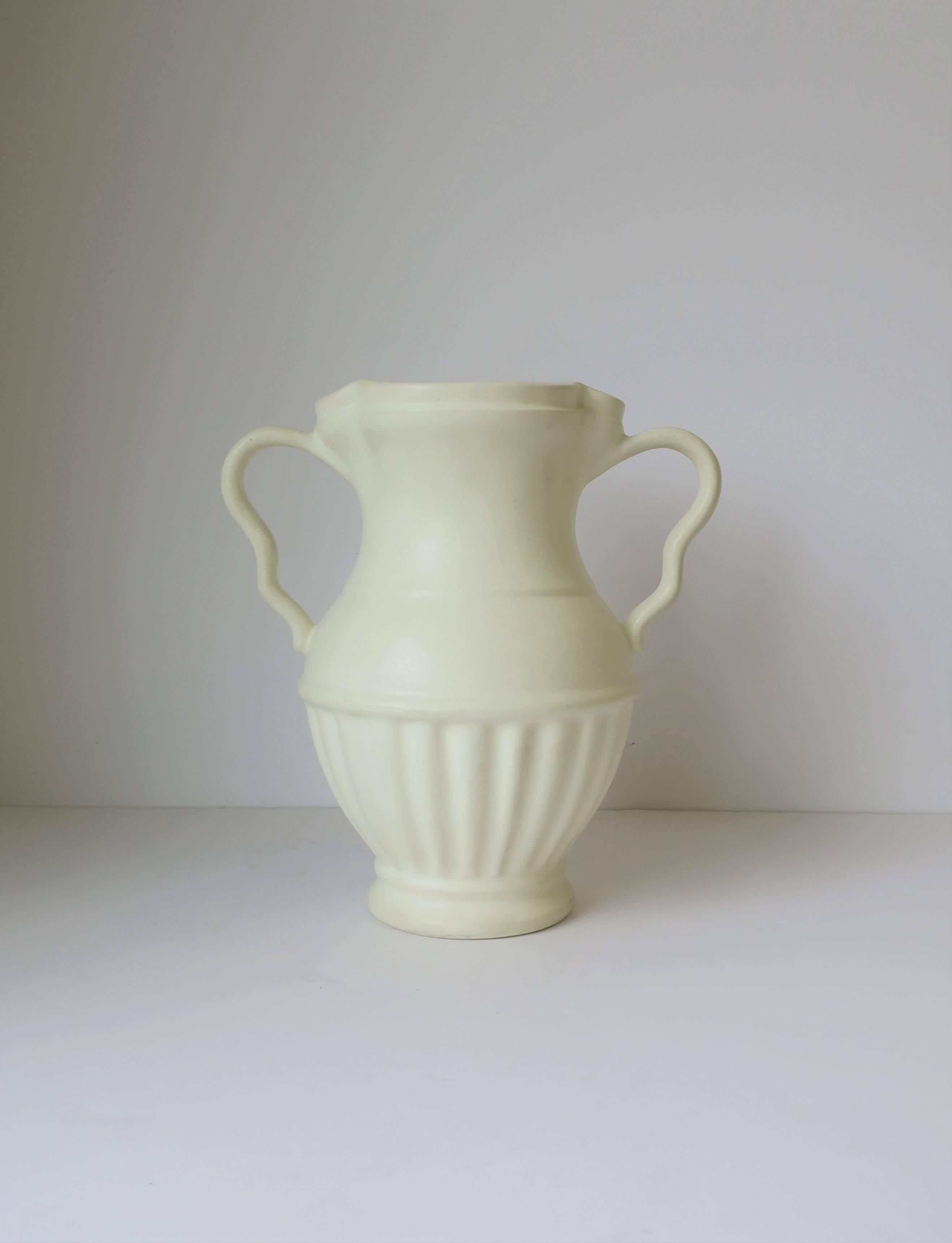 white urn vase