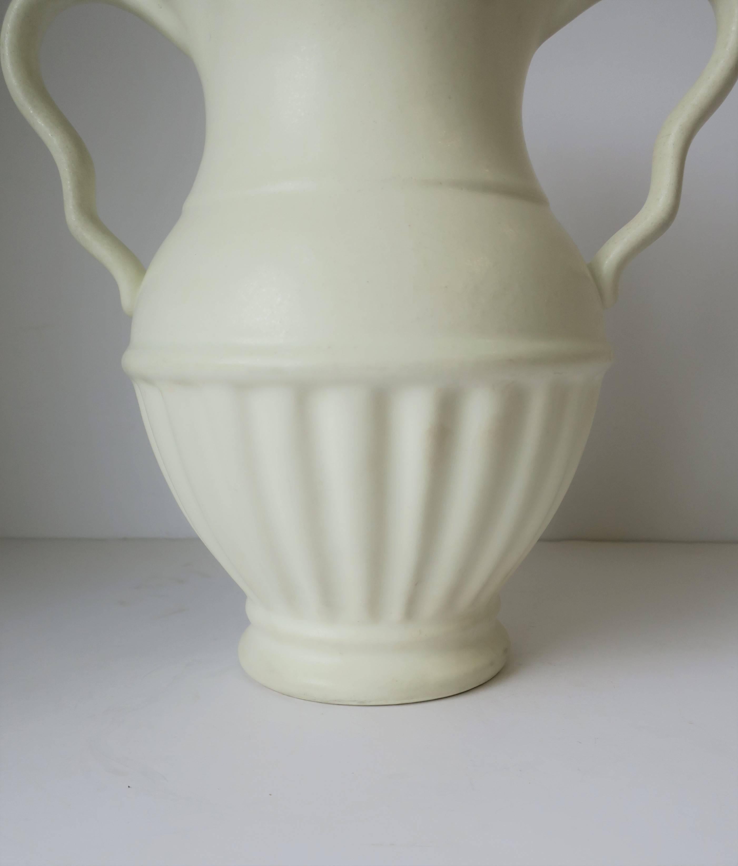 European White Urn Form Ceramic Pottery Vase 3