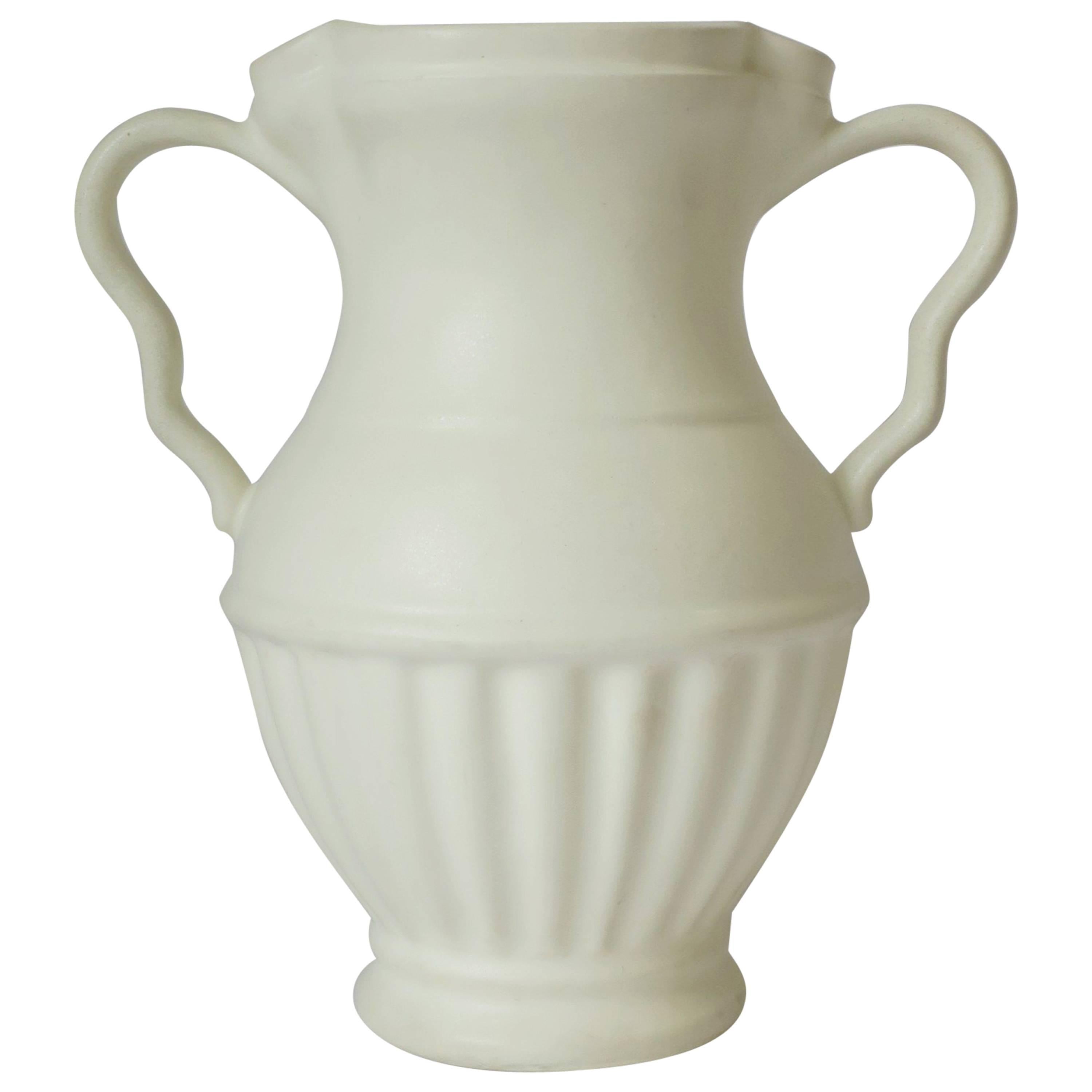 European White Urn Form Ceramic Pottery Vase 9