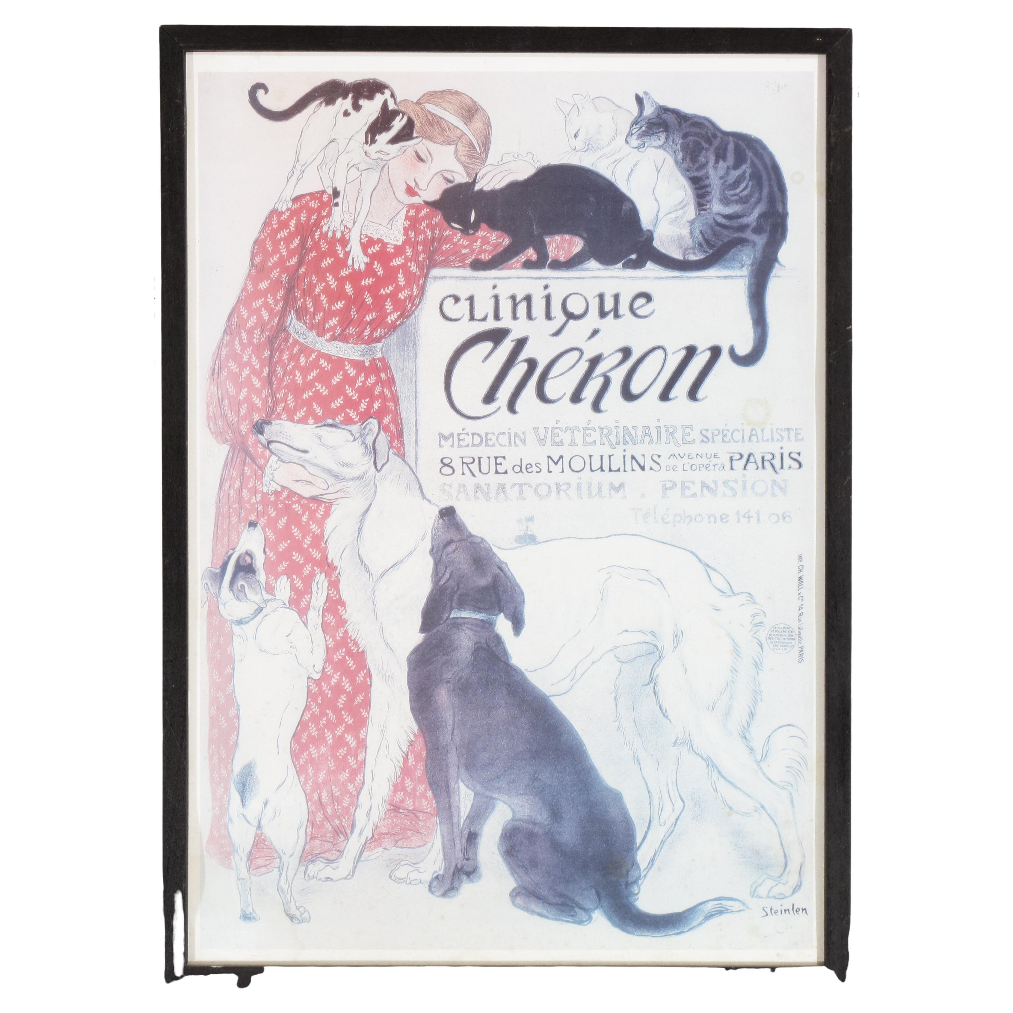 European Vintage Poster, Friendly Animals For Sale at 1stDibs
