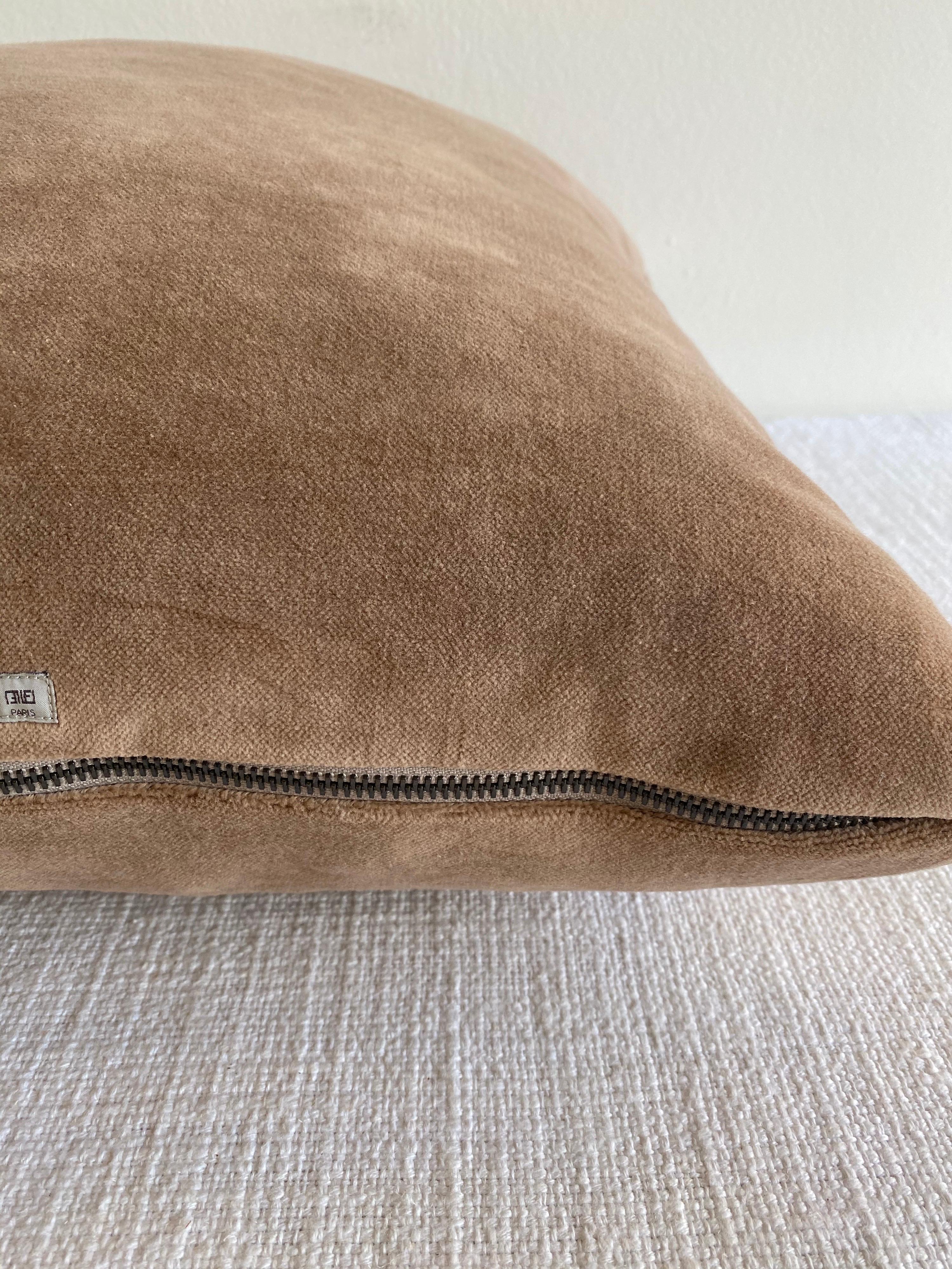 French Vintage Velvet Accent Pillow For Sale