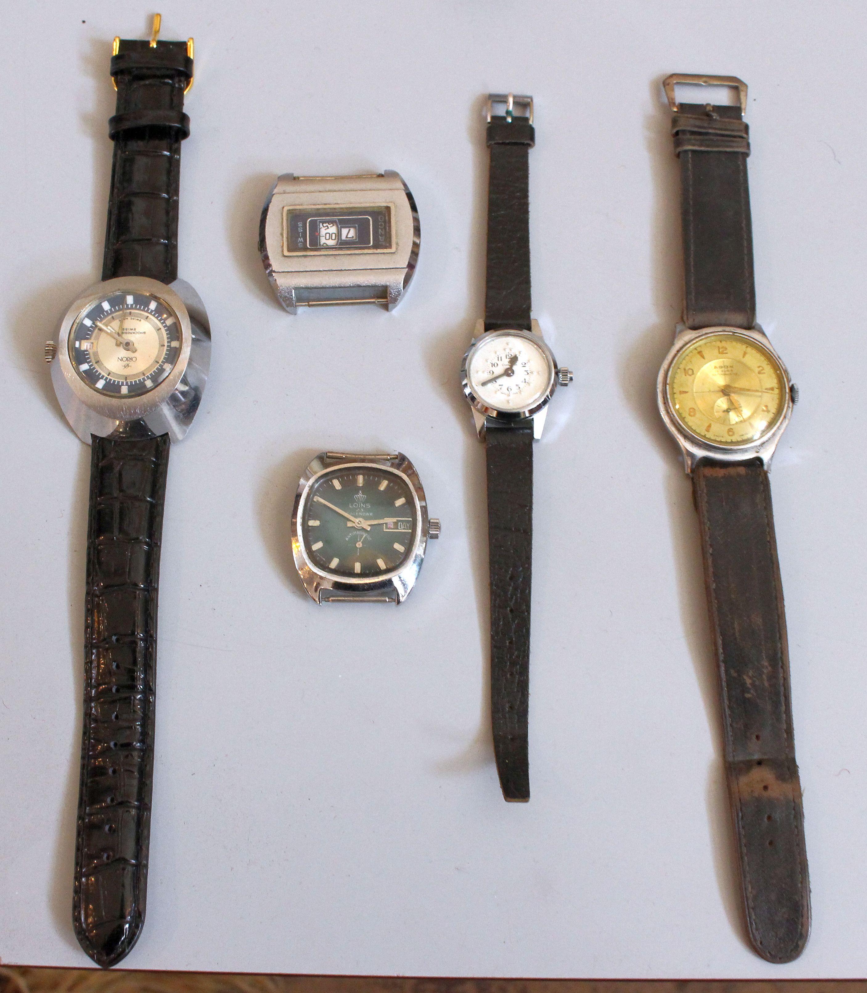 Montres-bracelets européens vintage Anker, Omega, Orion, Lanco Swiss, Chronomètre État moyen - En vente à New York, NY