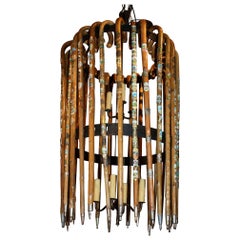 European Walking Stick Chandelier