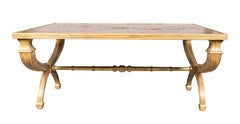 European Walnut And Giltwood Coffee Table