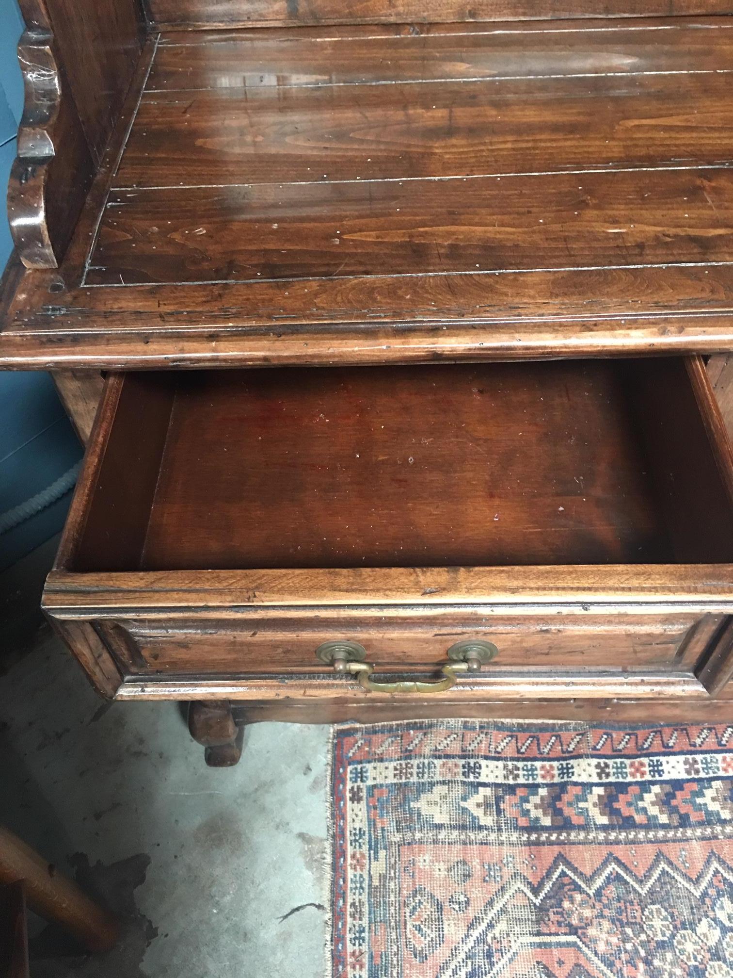 Mid-20th Century European Walnut Cupboard or Hutch