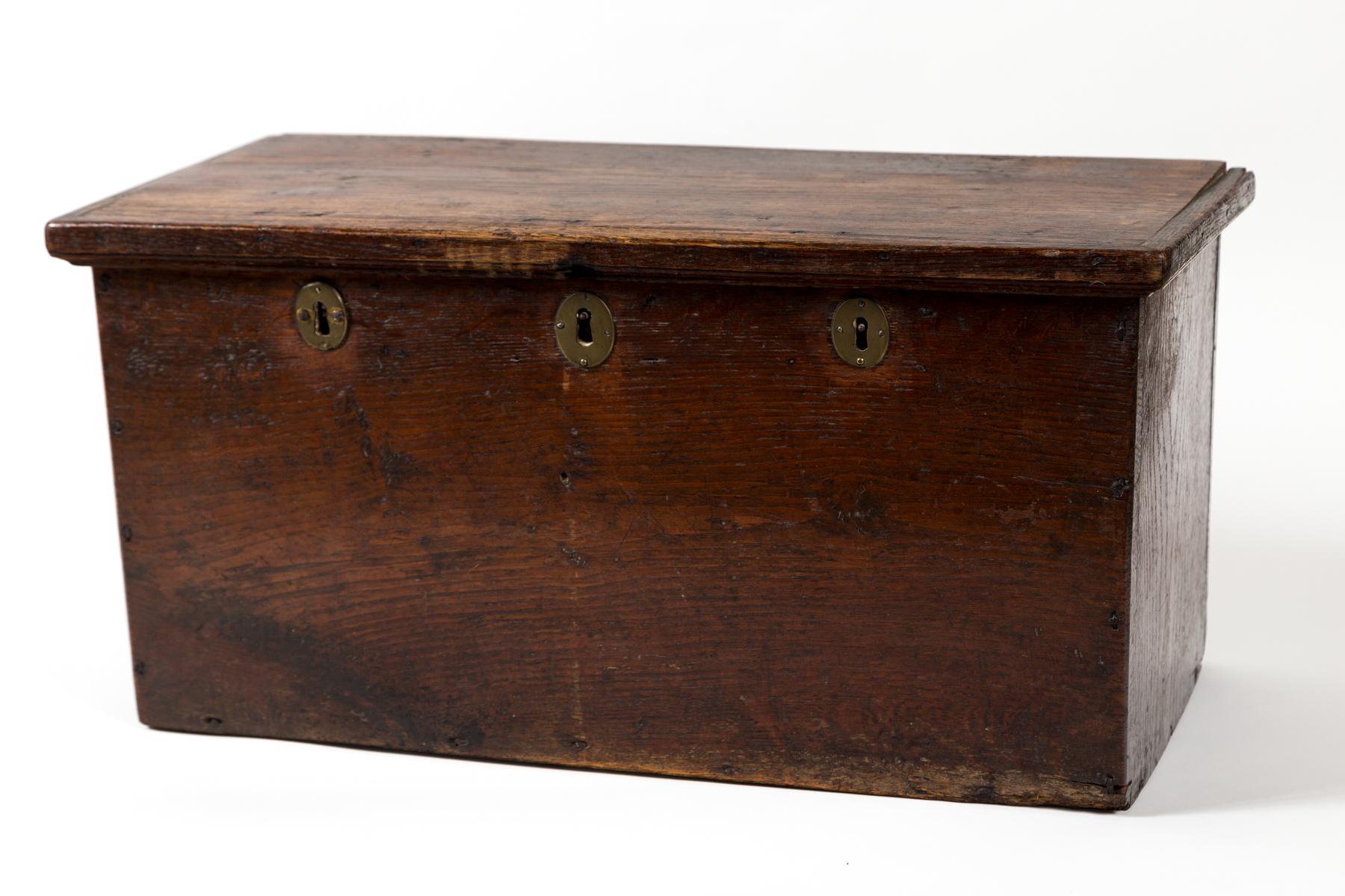 Country European Walnut Storage Chest, Early 19th Century For Sale