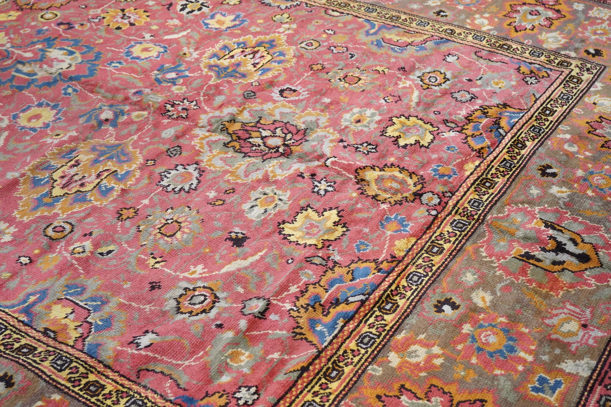 Laine Tapis européen vintage 8'11'' x 15'6'' en vente
