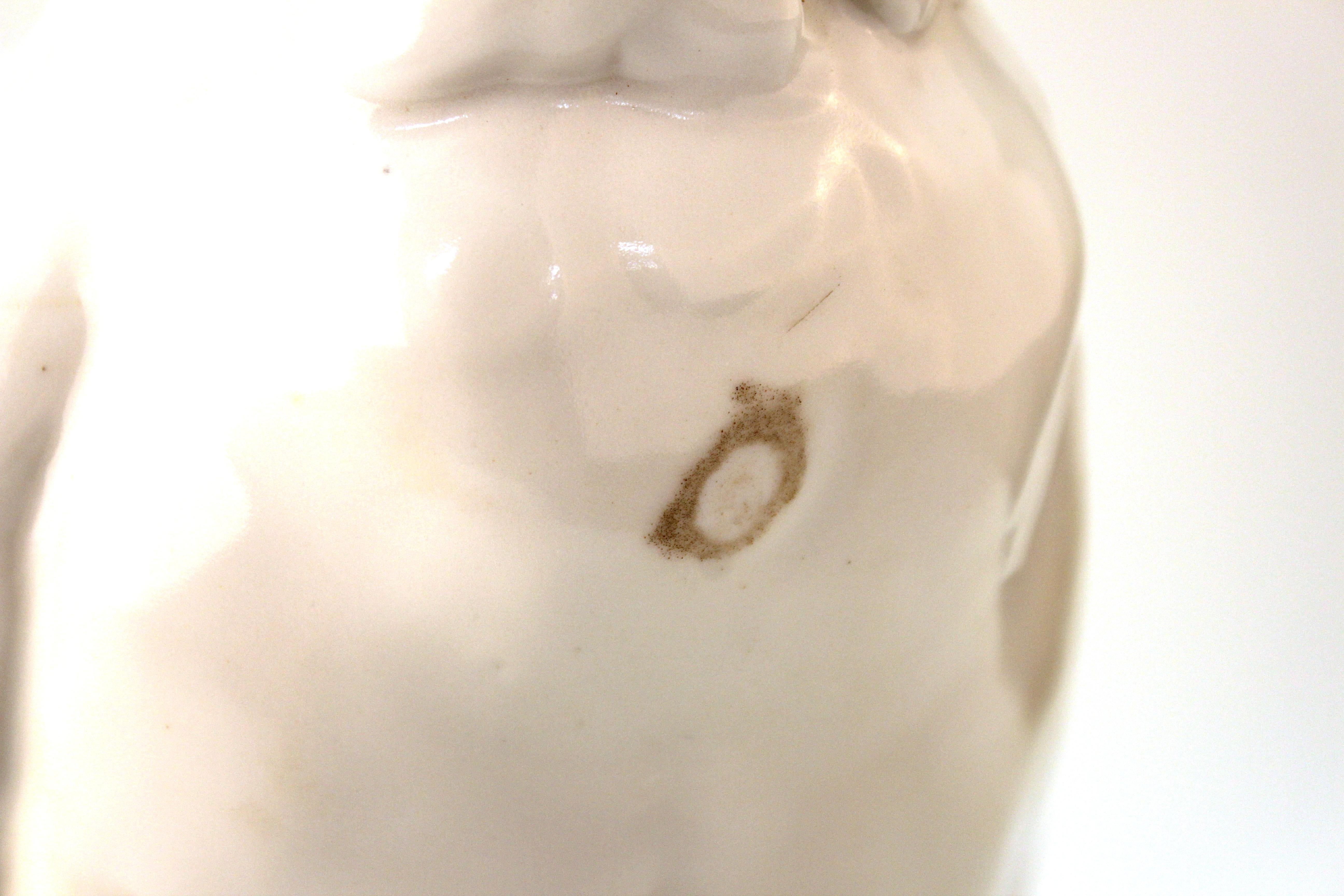 European White-Glazed Porcelain Cockatoo 5