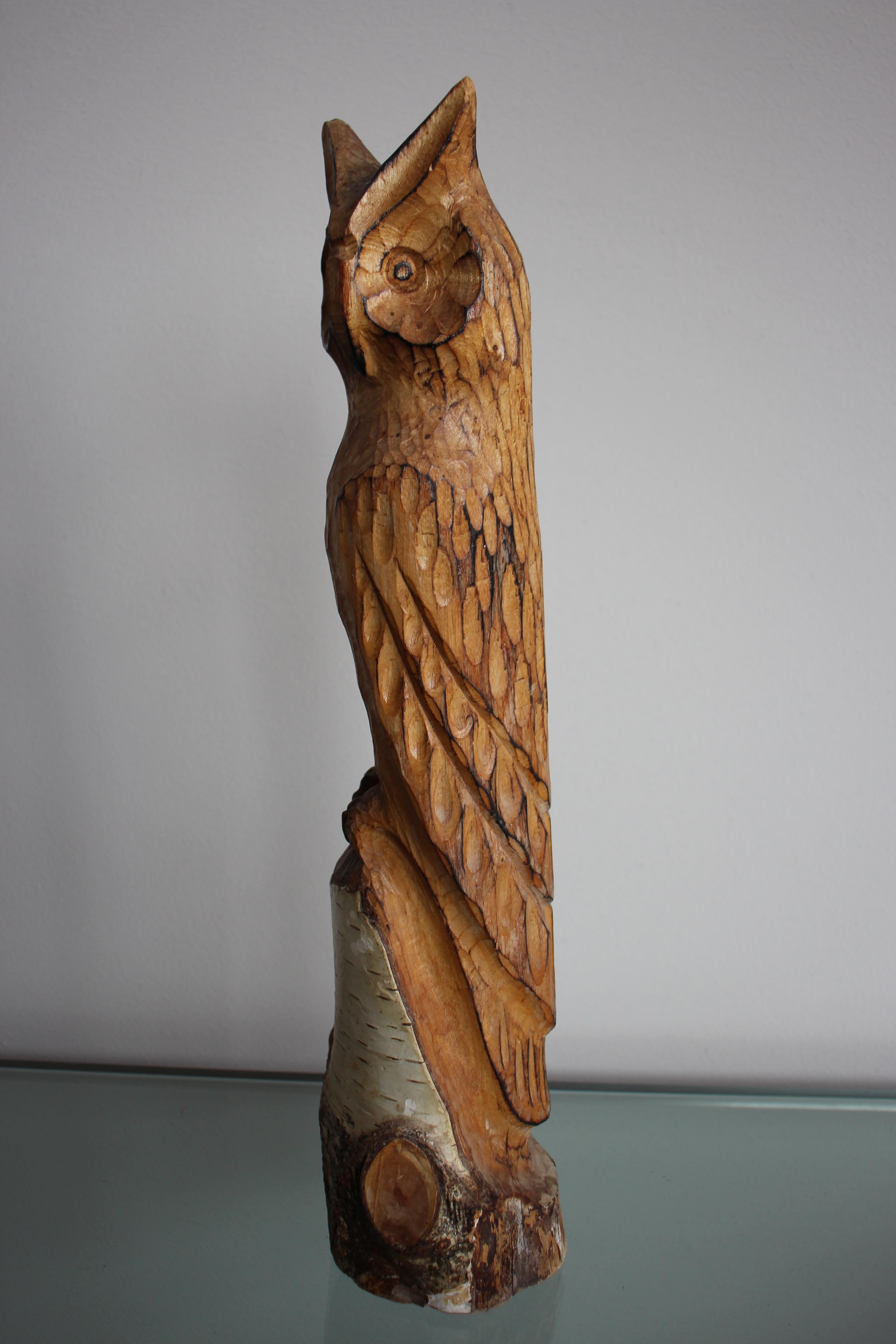 Hand-Carved European Wooden Carving Sculpture 