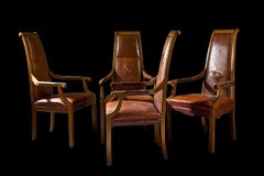 Obra europea, raro conjunto de 8 sillones Art Decó circa 1930/1950
