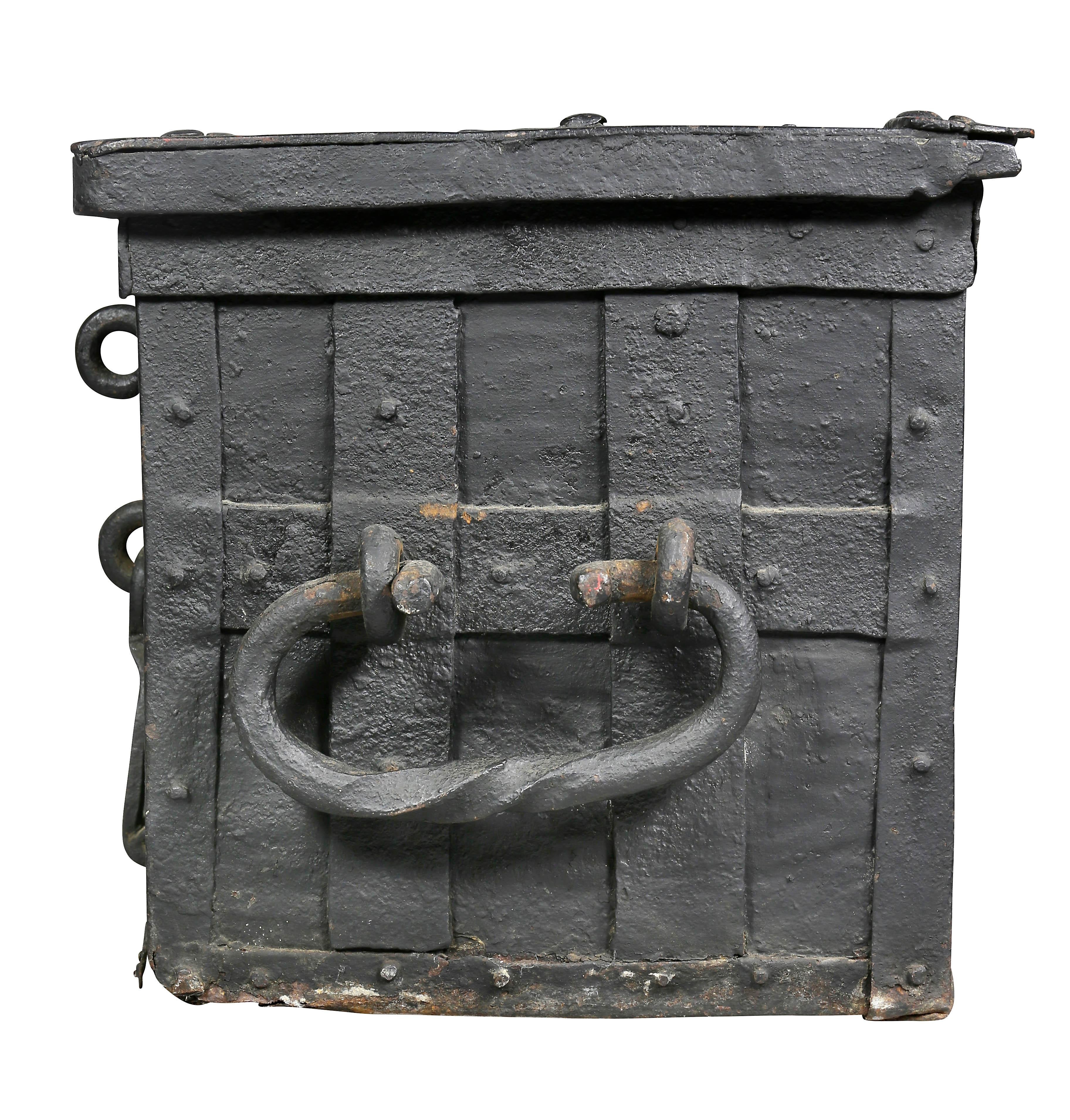 European Wrought Iron Strongbox 2