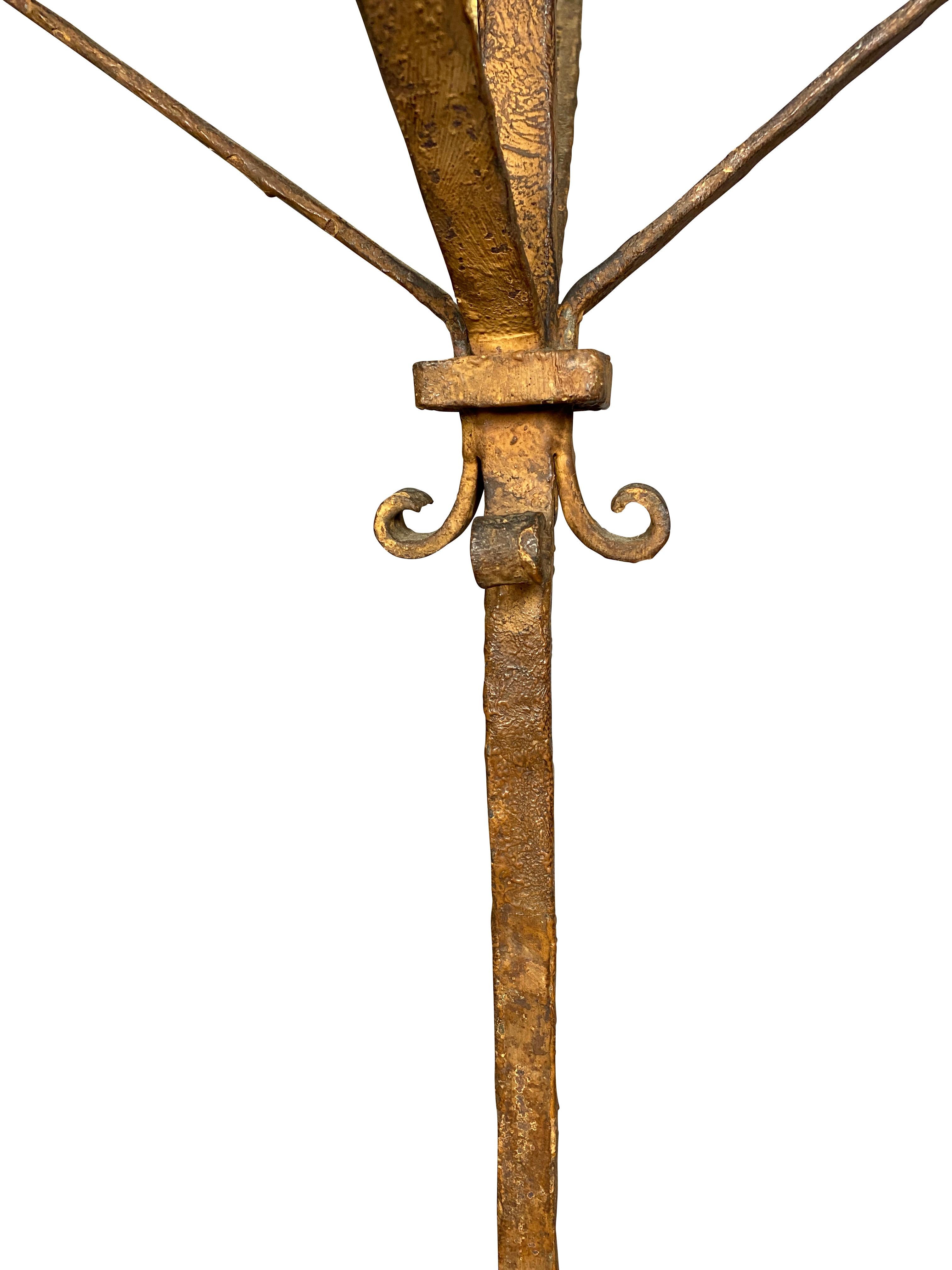 17th Century European Wrought Iron Torchère For Sale