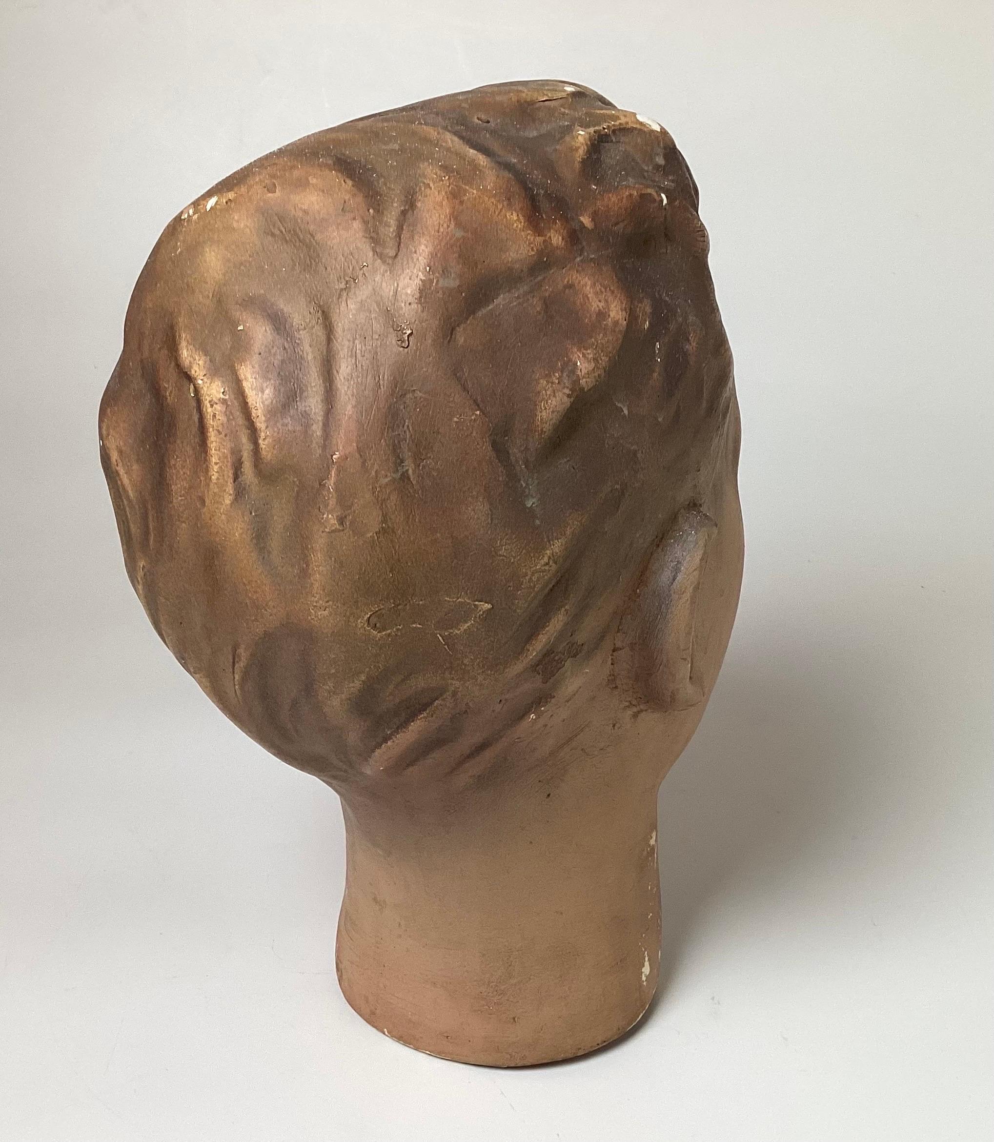 European Young Male Mannequin Head, 1940s In Good Condition In Lambertville, NJ