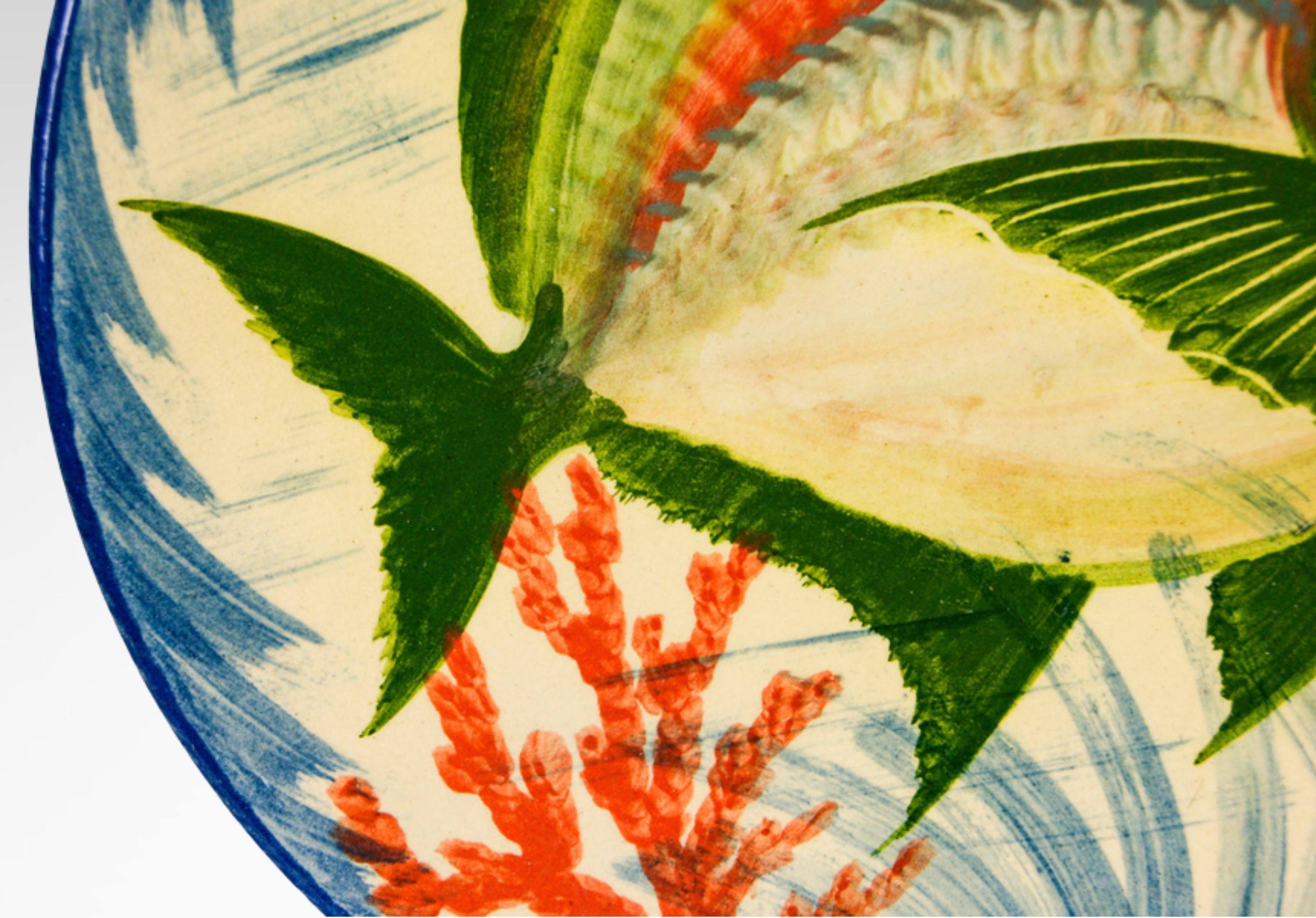 Eusebi Diaz Costa Spanish Catalan Ceramic Hand Painted Wall Hanging Plate im Zustand „Gut“ im Angebot in Torquay, GB