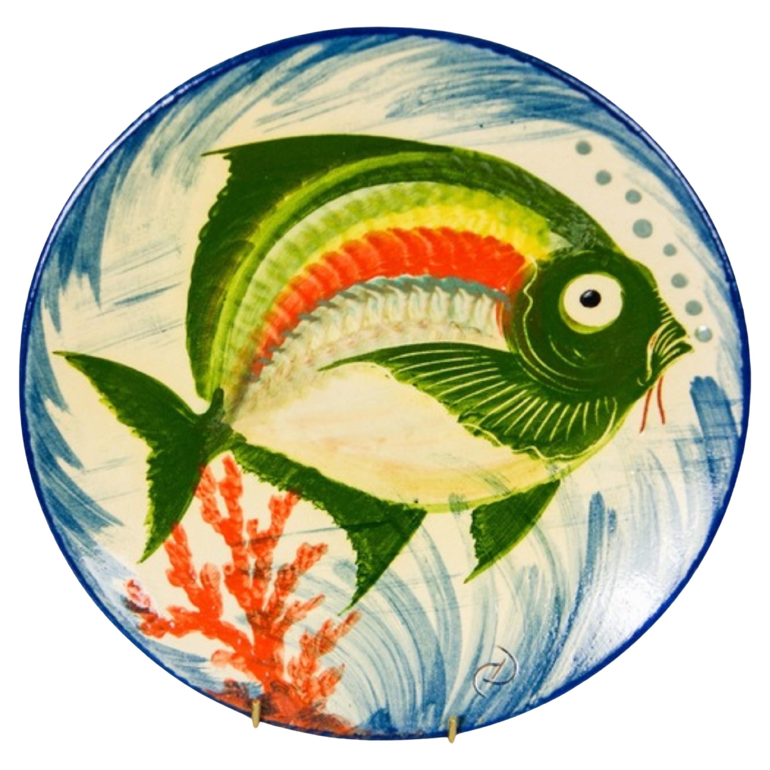 Eusebi Diaz Costa Spanish Catalan Ceramic Hand Painted Wall Hanging Plate