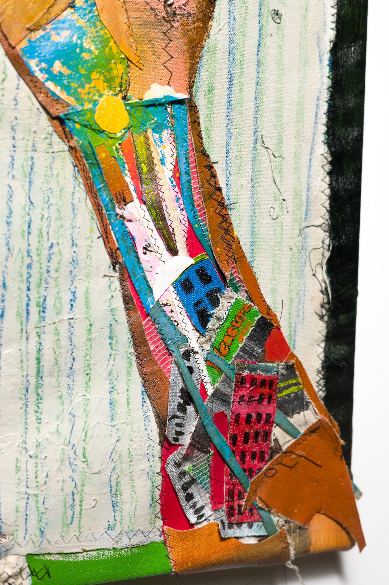 « DNA, The Dissection ( Version 6), technique mixte cousue, motif Anatomy, mains, col en vente 3
