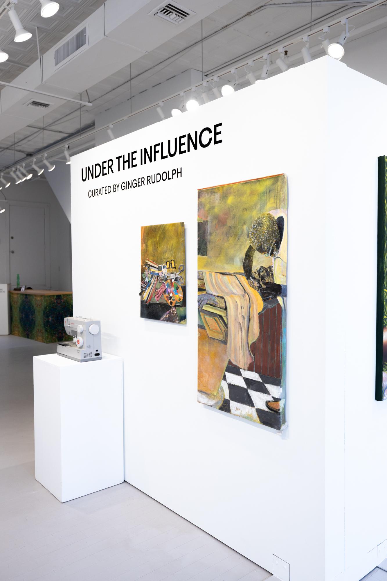 « Shape Up (diptyque), intérieur d'un barbier en toile taillée et peinture à l'huile en vente 14
