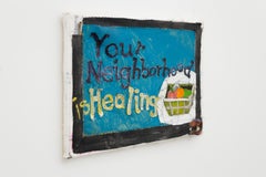 "Curación, 2026", Composición cosida y óleo sobre lienzo, Naturaleza muerta