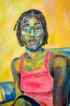 "Paradise Incomplete", Oil Portrait Woman in Armchair