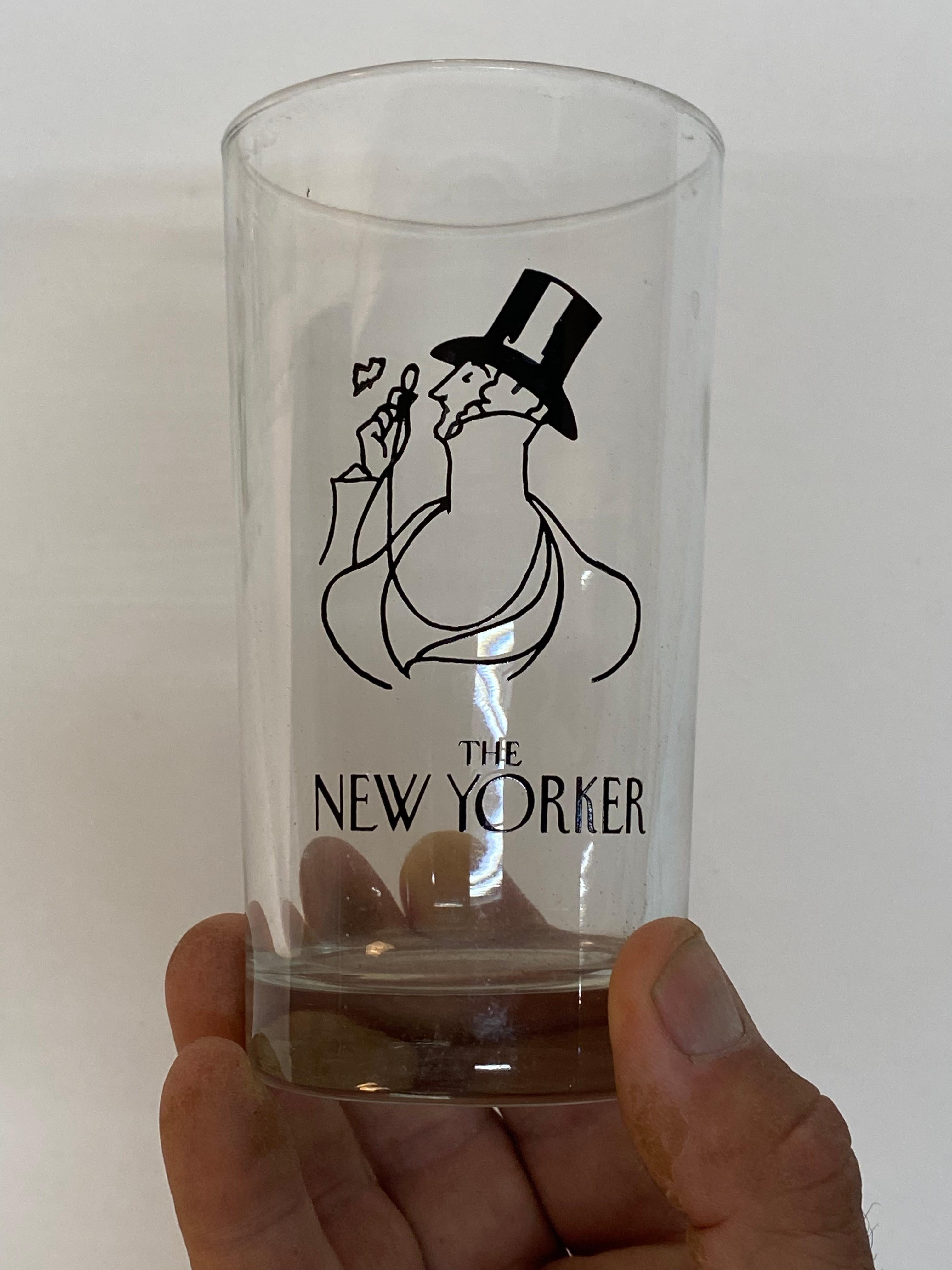 Eustace Tilley New Yorker Graphic Drinking Glasses, Set of Six For Sale 1